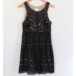 Free People Rocco black lace dress size 6